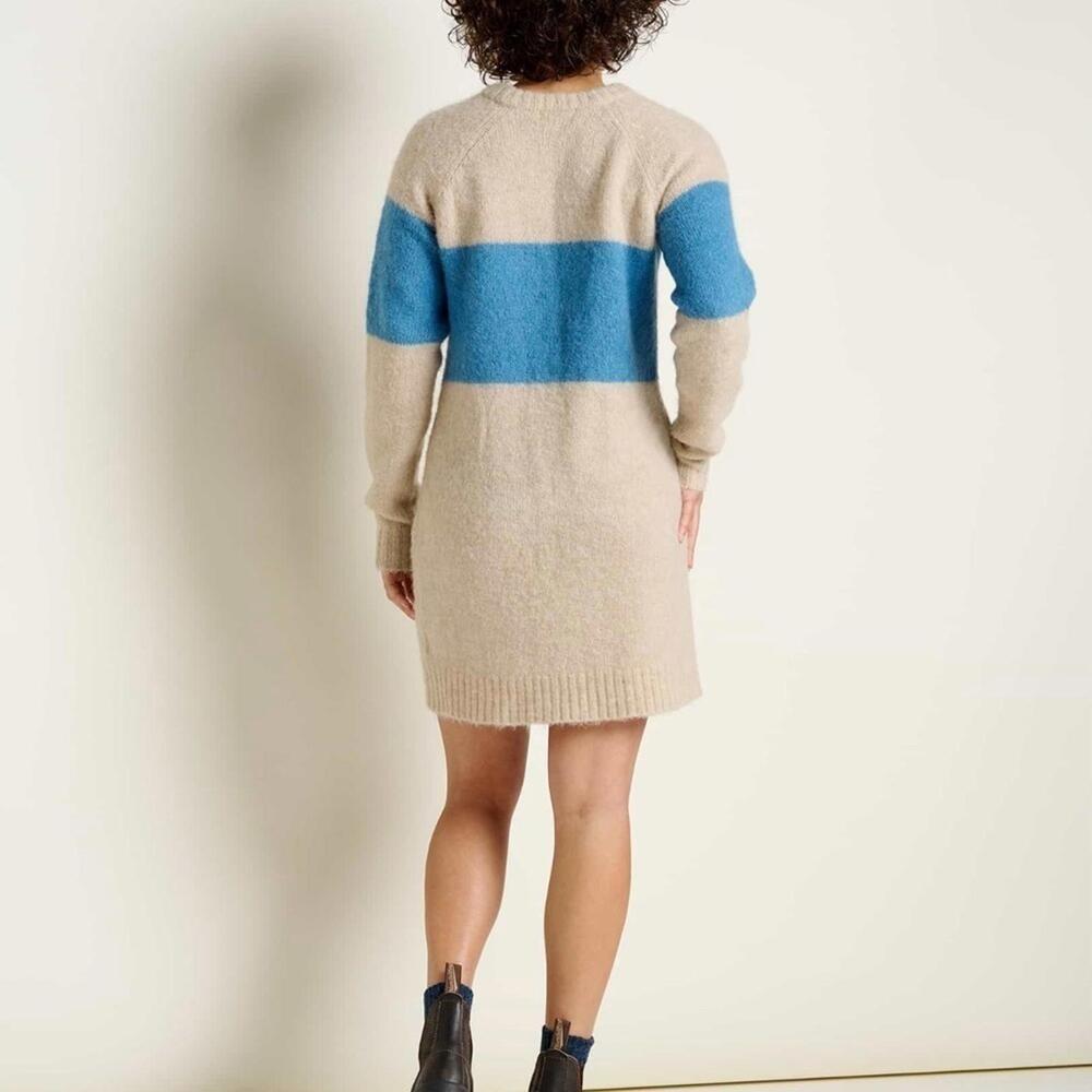 NWT Toad&Co S Toddy Super Soft Alpaca & Merino Wool Crew Sweater Dress Glacier - Picture 3 of 5